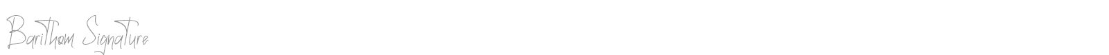 Barithom Signature font preview